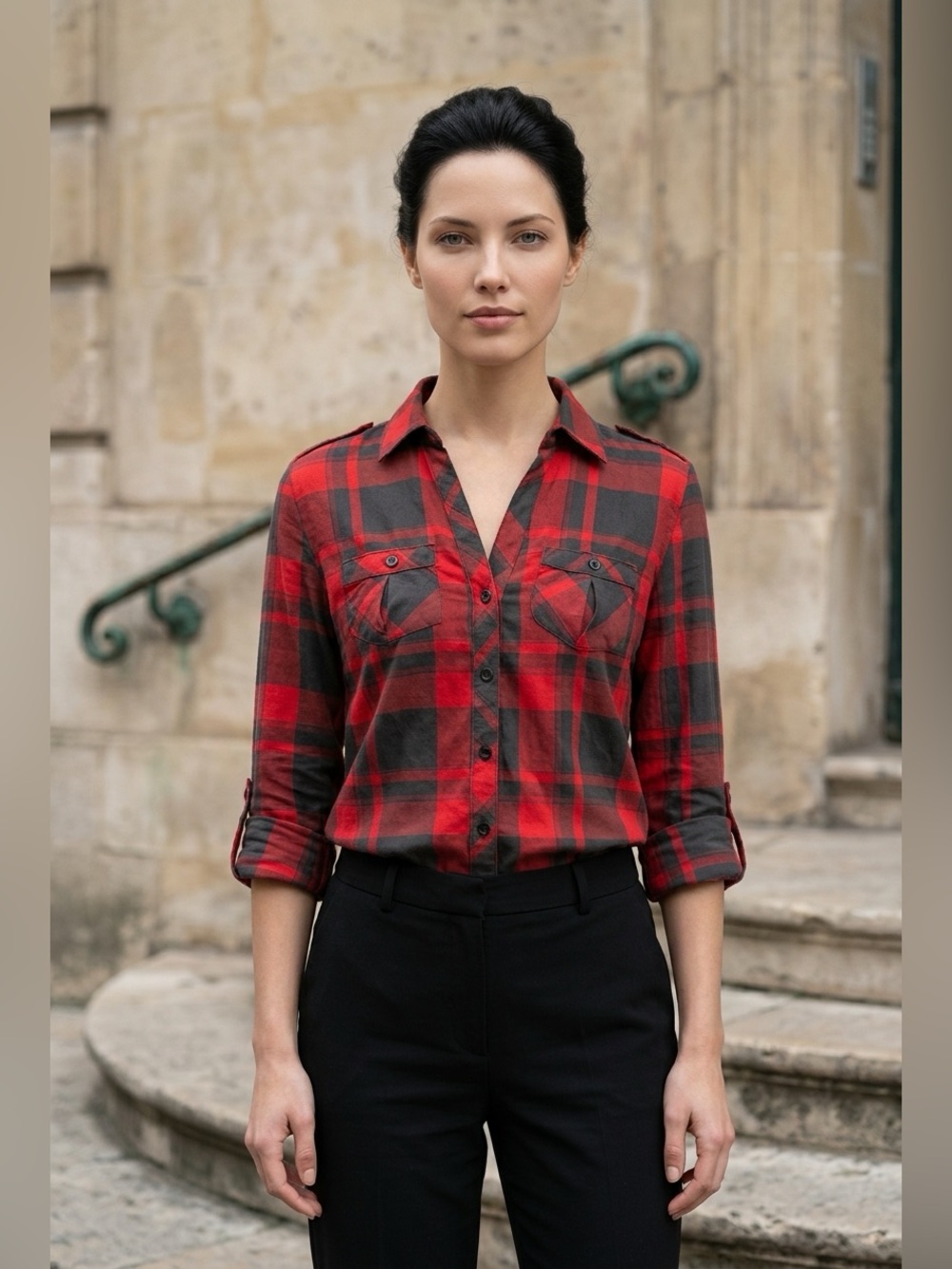 New Look Checkered Shirt - Size Medium